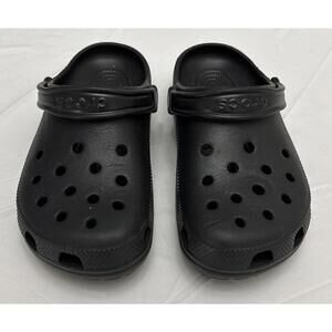Crocs Adult Unisex Classic Slip On Clogs In Black W8/M6 Slip On Good Condition